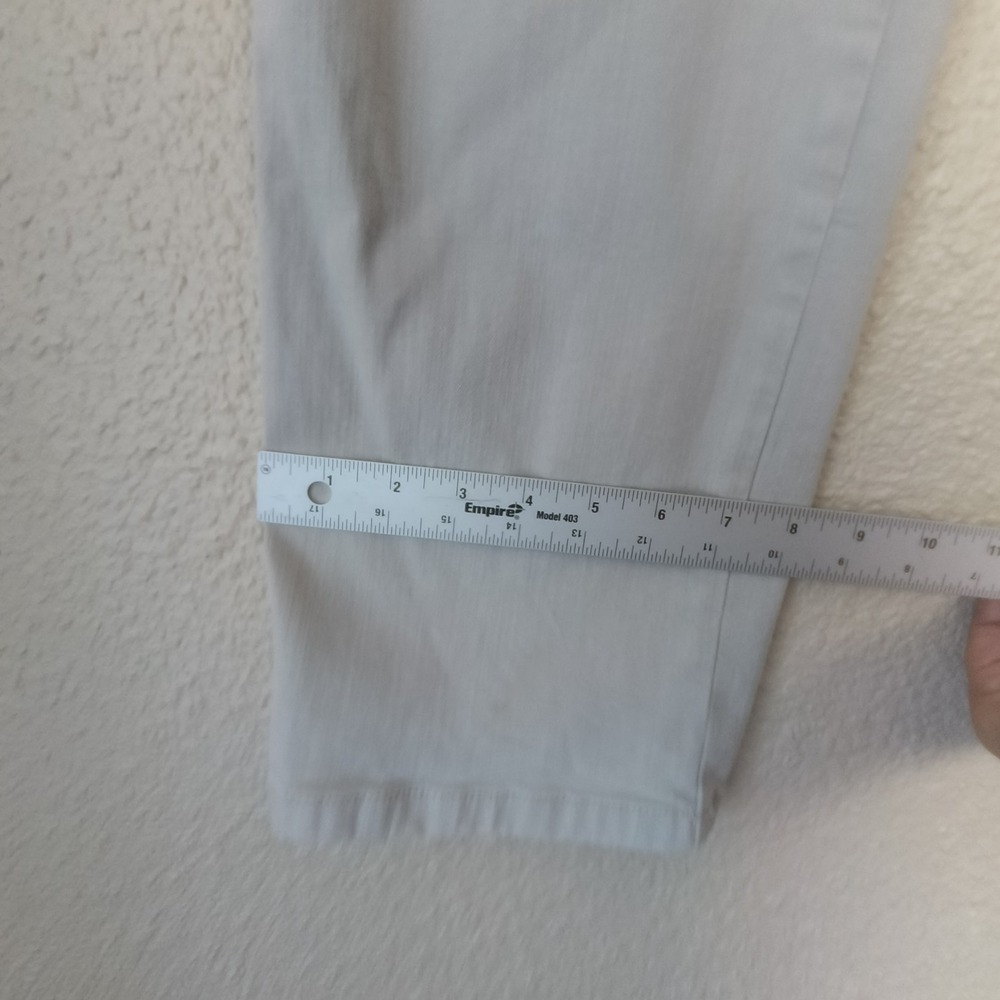ST. JOHN women's straight-leg beige pants, size 8, with pockets and zipper - Picture 5 of 10